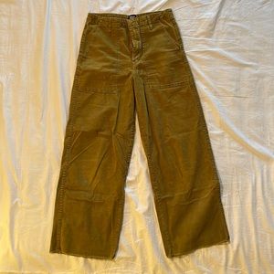 BDG. Urban Outfitters. Green corduroy wide-leg pants.